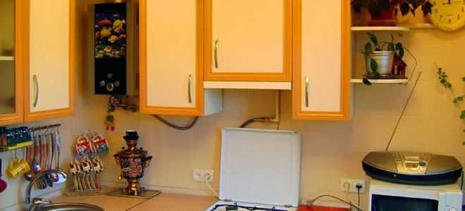Планируем ремонт кухни в хрущевке с газовой колонкой: лучшие идеи дизайна