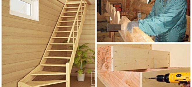 Удобная лестница в деревянном доме своими руками