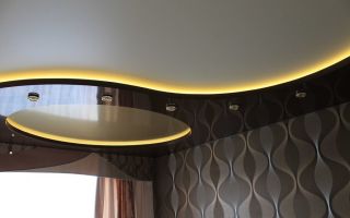 Оригинальные двухуровневые натяжные потолки: 3 вида подсветки