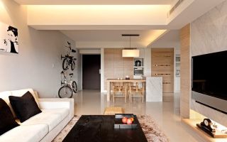 Строгая гостиная в стиле минимализм: 3 основных зоны