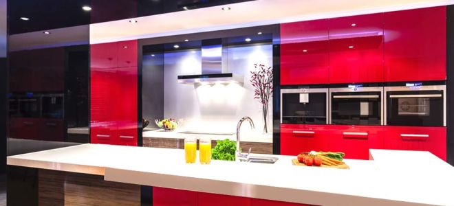 Красно-черные кухни: фото, варианты, сравнение