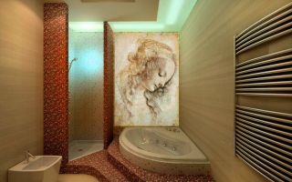 Декоративное панно из плитки в ванной: неповторимость интерьера