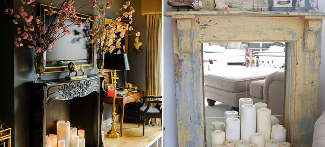 Камин со свечами: 3 нюанса в пользовании