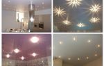 Варианты освещения в натяжных потолках: 30 фото