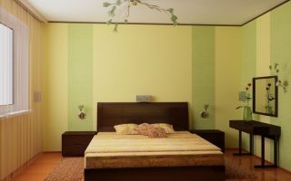 Создаем интерьер спальни с двумя видами обоев: лучшие решения