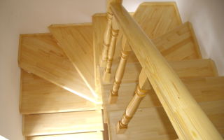 Натуральная лестница из сосны: 6 вариантов покрытия