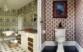 Обои для туалета в квартире: фото и примеры