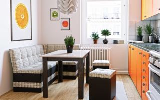 Угловой диван для кухни: практичное удобное решение