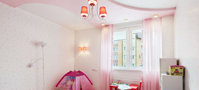 Потолок в детской комнате для девочки: создаём уют у ангелочка