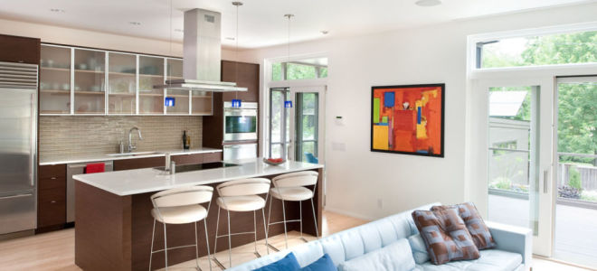 Что нужно знать при зонировании кухни и гостиной: 3 основных части