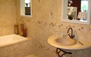 Оформление ванной комнаты плиткой: фото и примеры