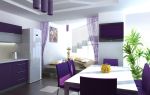 Дизайн фиолетовой кухни: учимся сочетать цвета в интерьере