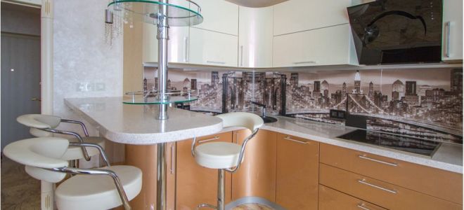 Кухня угловая с барной стойкой: уютный дизайн для маленького пространства