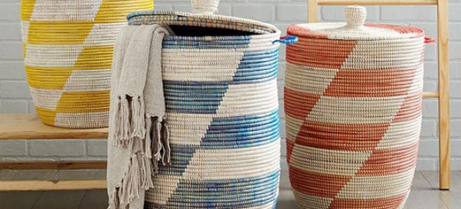 Разнообразие корзин для белья в ванную: 5 материалов для изготовления