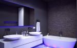 Современная ванная комната в стиле хай-тек: 35 фото-примеров