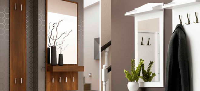 Красивое зеркало с полкой в прихожую: 4 популярных материала или выбор со вкусом