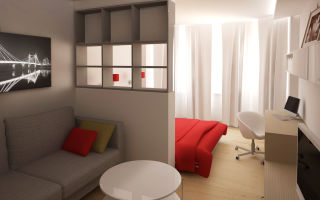 Как разделить комнату на две зоны: спальня и гостиная, фото