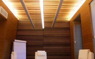 Необычный деревянный реечный потолок: 3 вида
