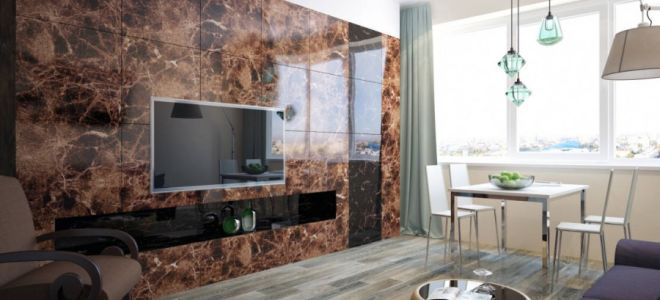 Варианты отделки стен в гостиной: 35 фото