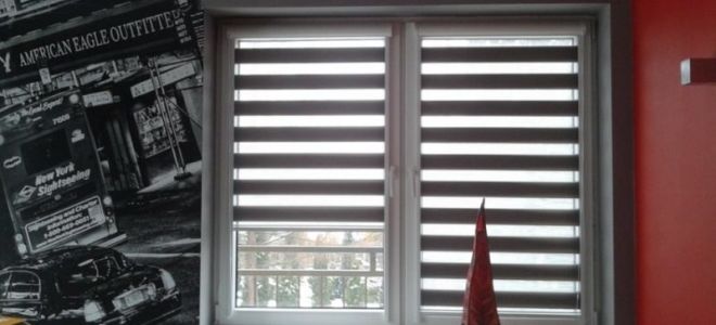 Новые рулонные шторы день ночь: фото два в одном